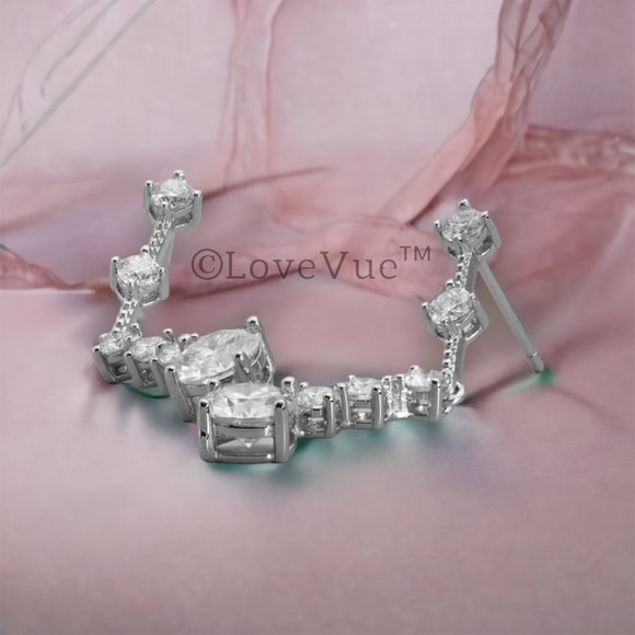 Certified 4ct. t.w. Diamond Linear Long Drop Earrings - Picture 4 of 16